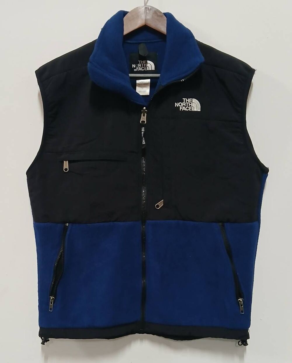Vintage Denali mens small north face cobalt blue black fleece vest